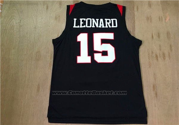 Maglia NCAA San Diego State University Kawhi Leonard #15 Nero